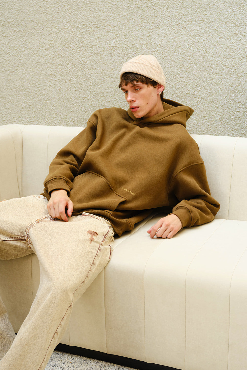 Mocha Wear A Hug Oversized Hoodie - BonkersCorner