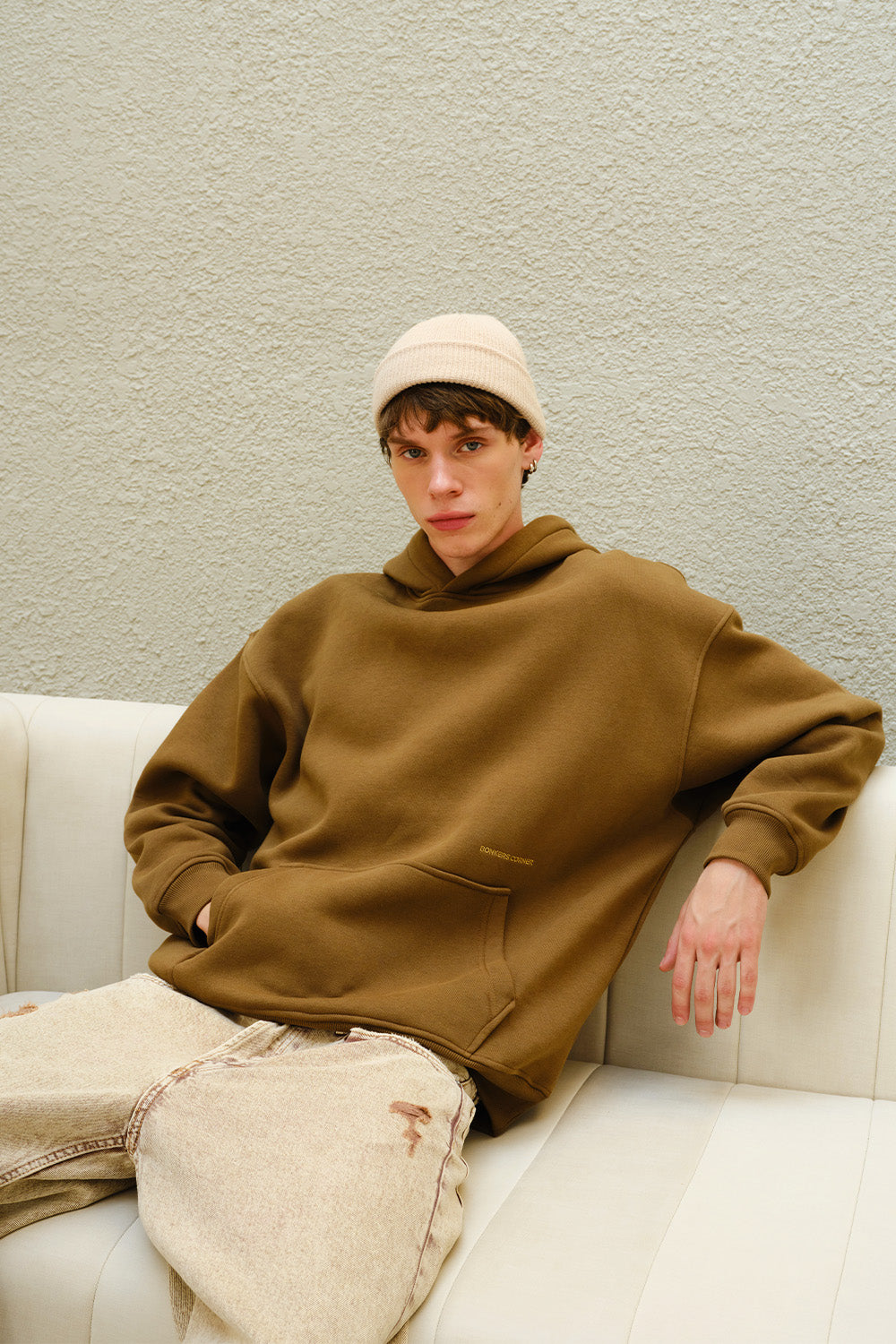 Mocha Wear A Hug Oversized Hoodie - BonkersCorner