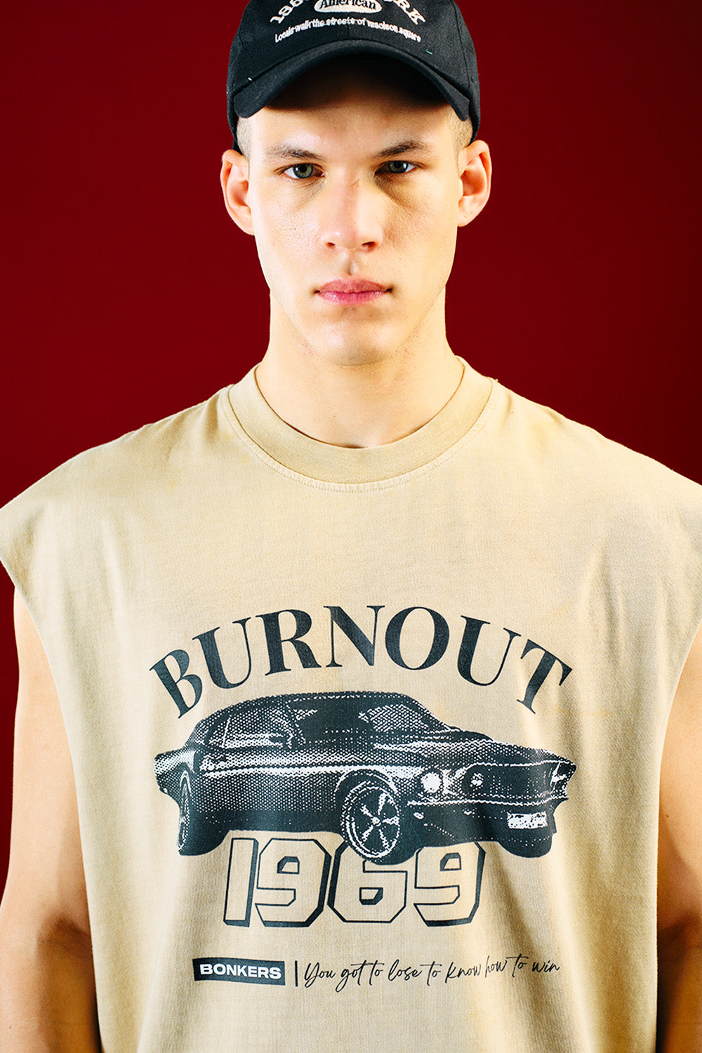 Burnout 1969 Beige Vest Tank - BonkersCorner