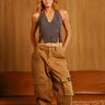 Caramel 6 Pockets Cargo Pant - BonkersCorner