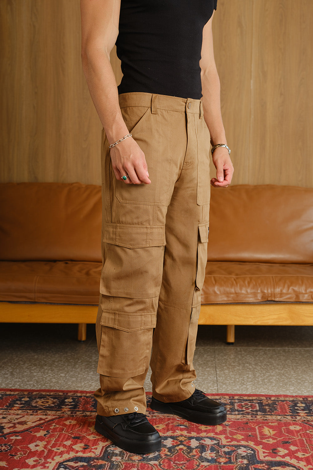 Dusty Brown 8 Pockets Cargo Pant - BonkersCorner
