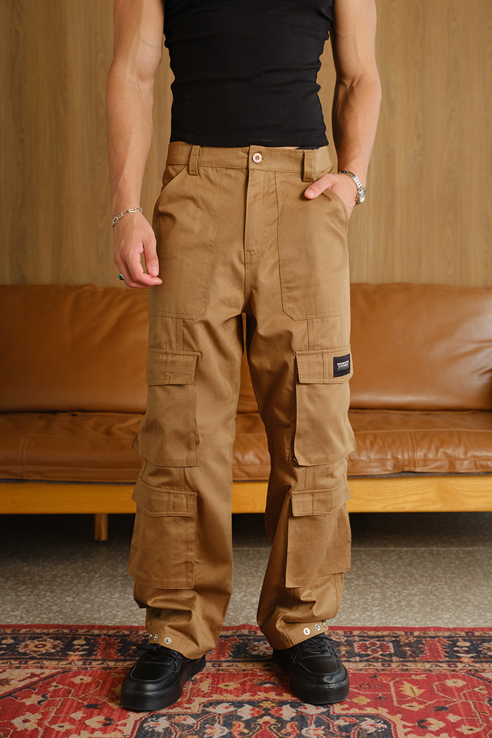 Dusty Brown 8 Pockets Cargo Pant - BonkersCorner