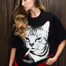 Cat After Hours Oversized T-shirt - BonkersCorner
