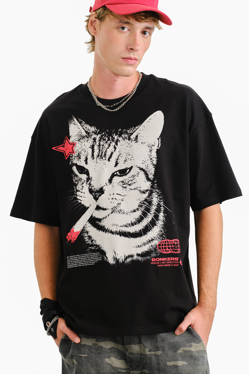 Cat After Hours Oversized T-shirt