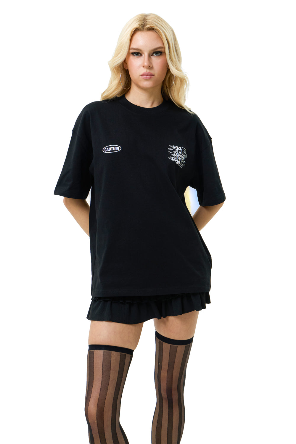 Caution Crew Oversized T-shirt - BonkersCorner