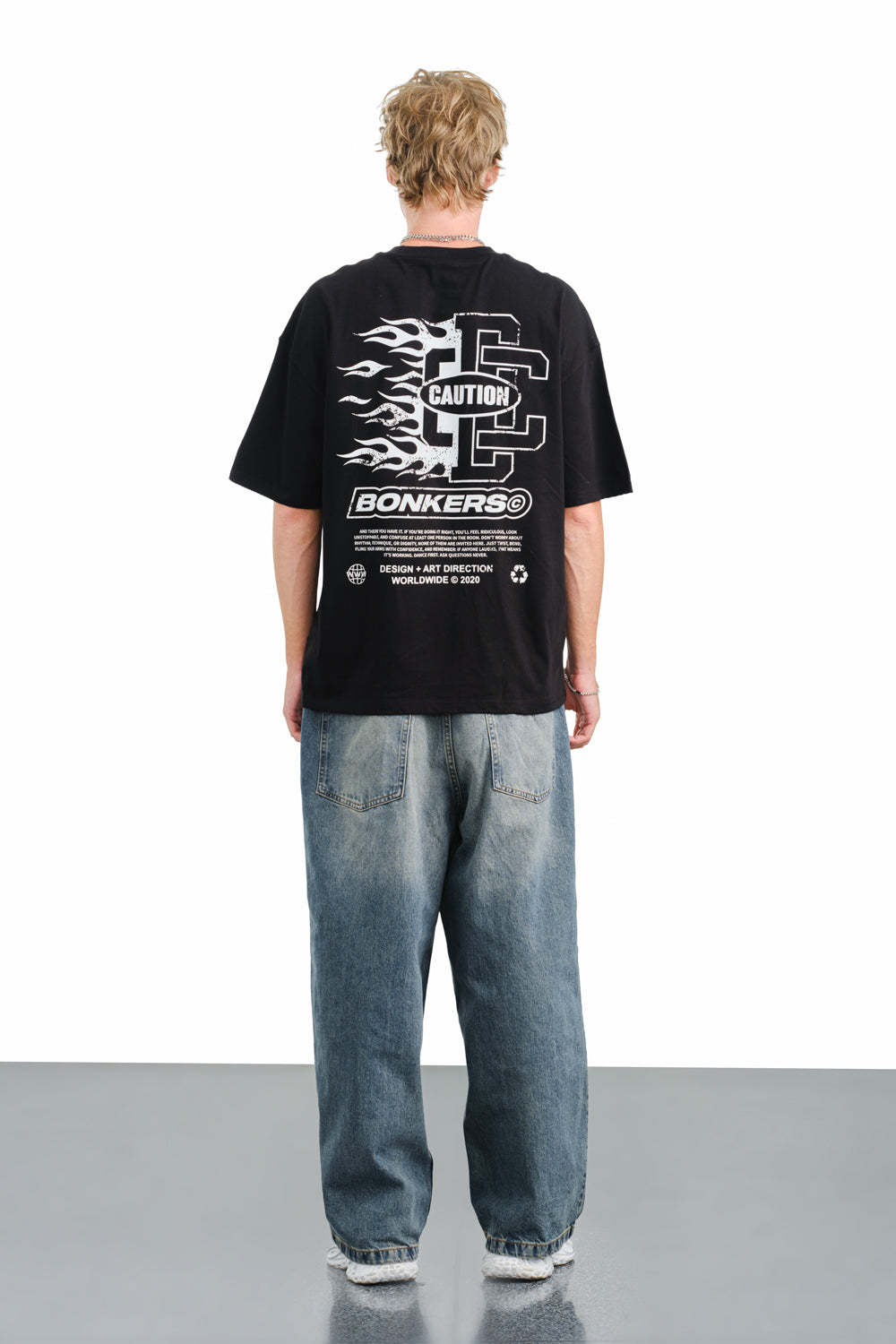 Caution Crew Oversized T-shirt - BonkersCorner
