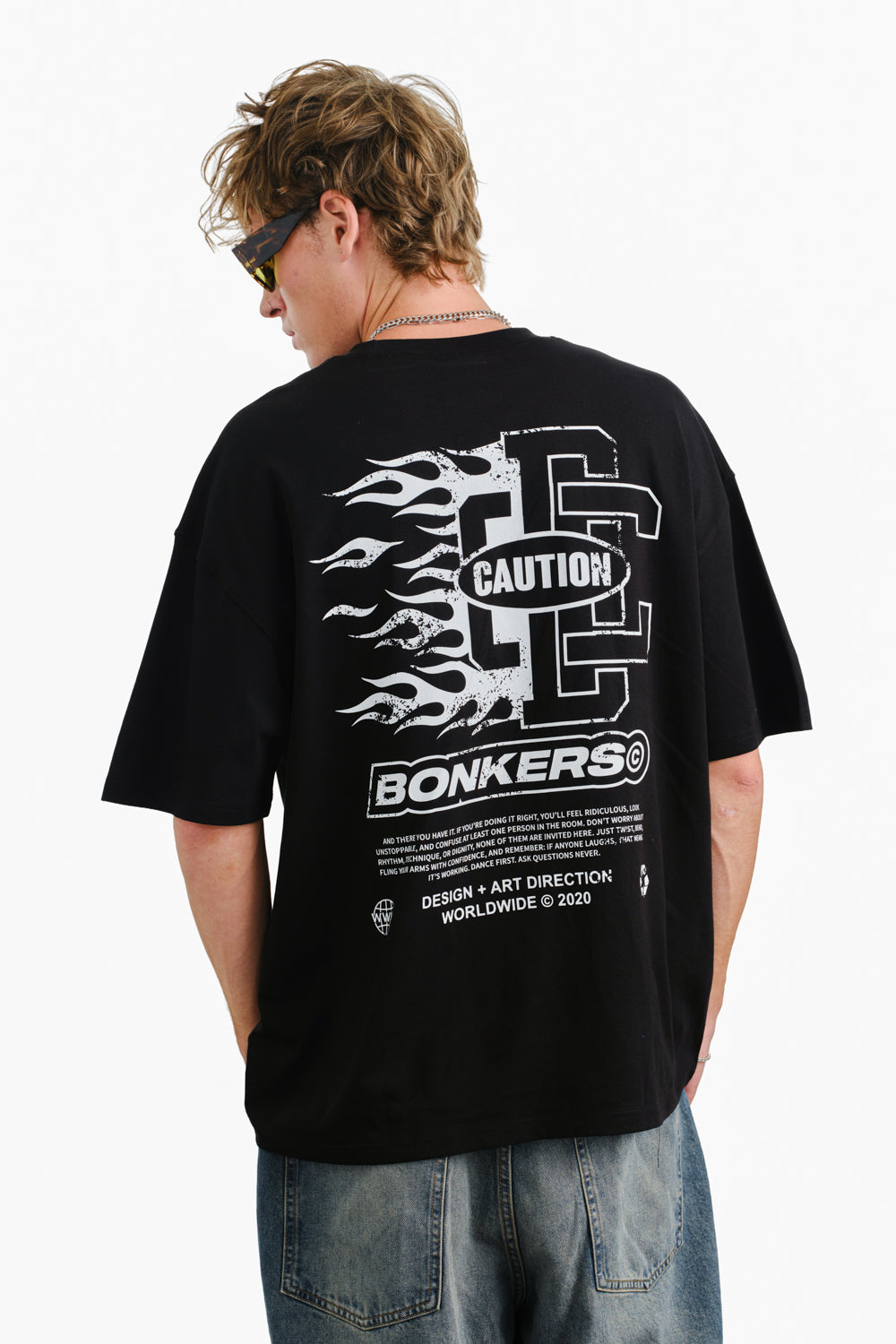 Caution Crew Oversized T-shirt - BonkersCorner