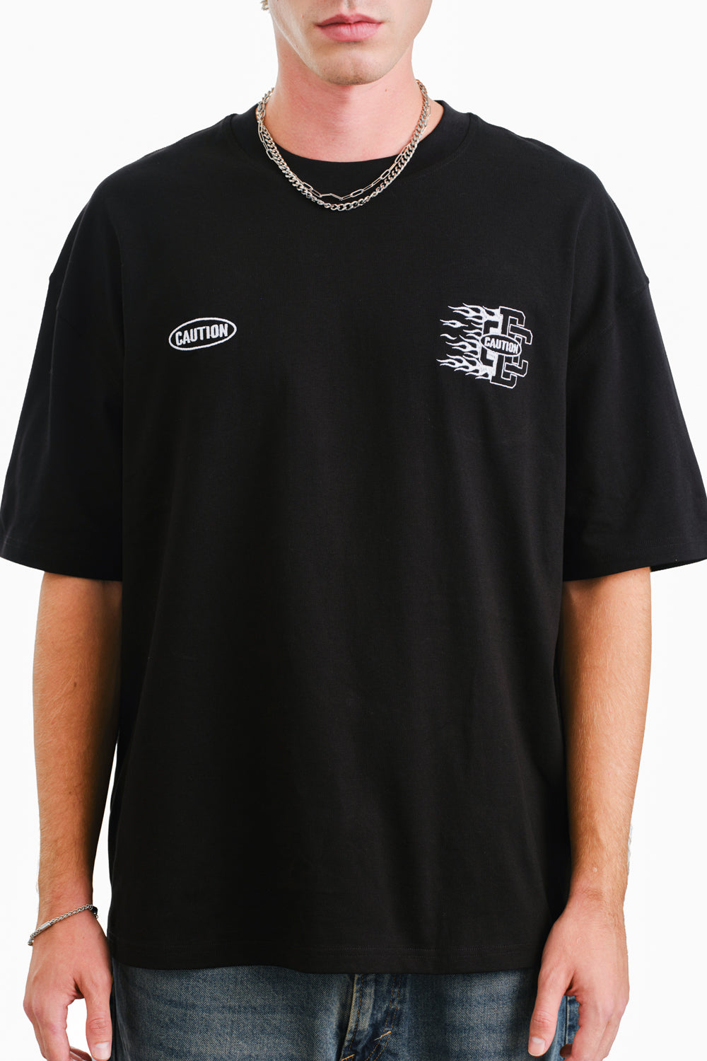 Caution Crew Oversized T-shirt - BonkersCorner
