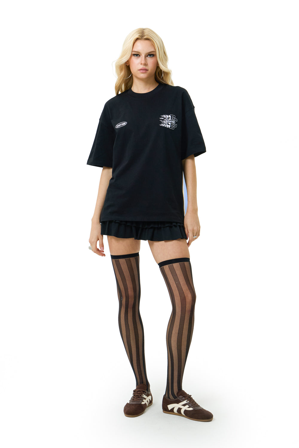 Caution Crew Oversized T-shirt - BonkersCorner