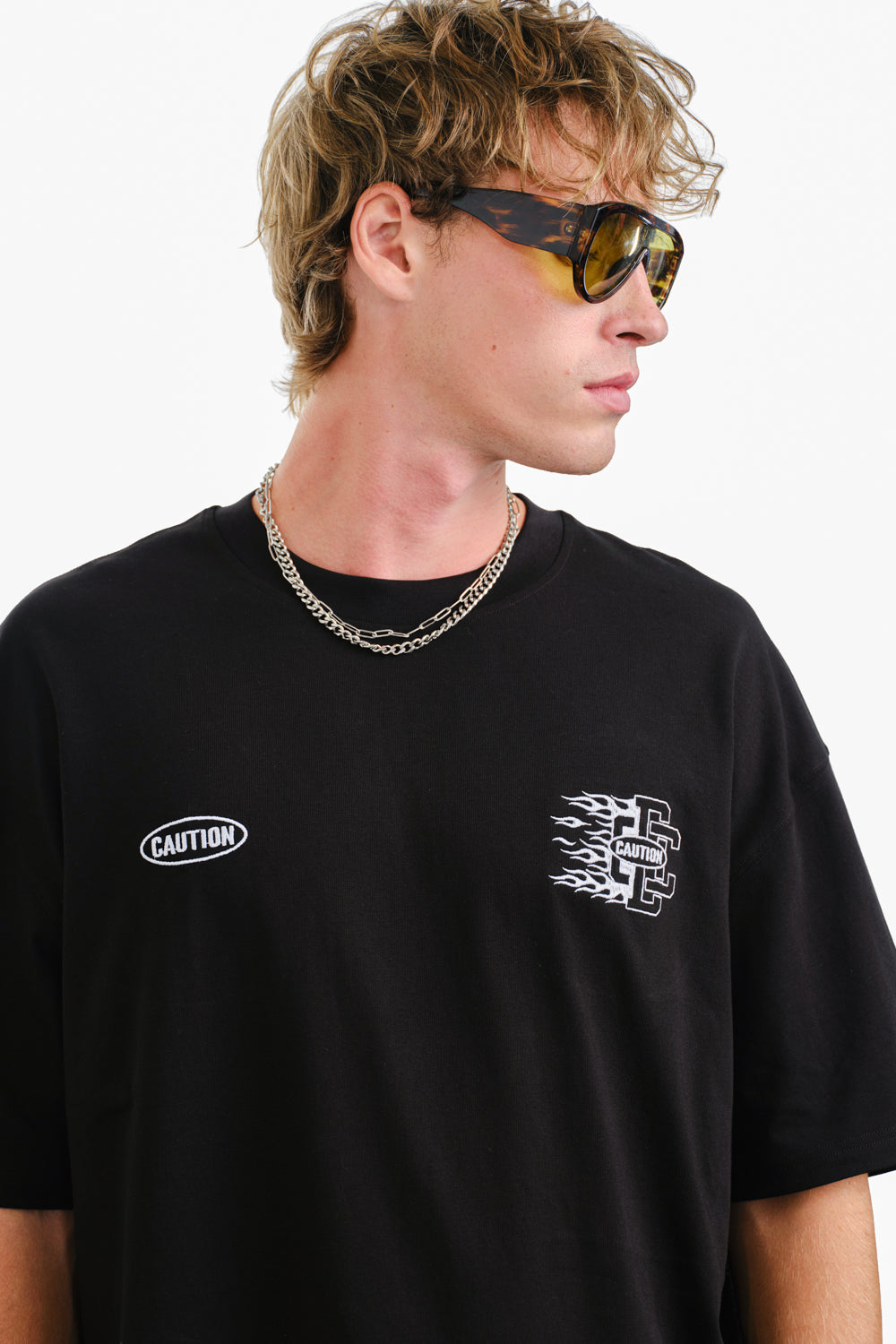 Caution Crew Oversized T-shirt - BonkersCorner