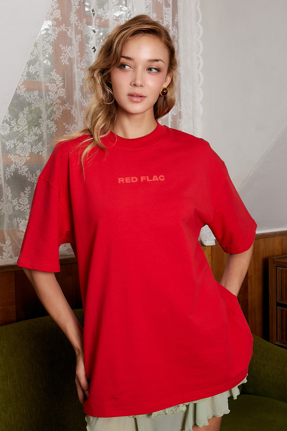 Certified Red Flag Oversized T-shirt