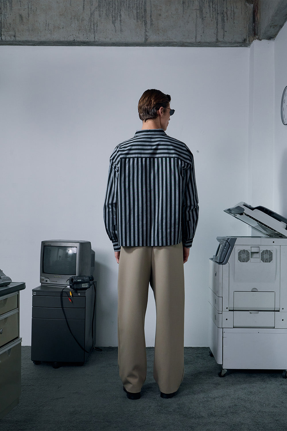 Charcoal Cabana Full Sleeve Striped Shirt - BonkersCorner