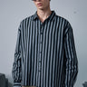 Charcoal Cabana Full Sleeve Striped Shirt - BonkersCorner