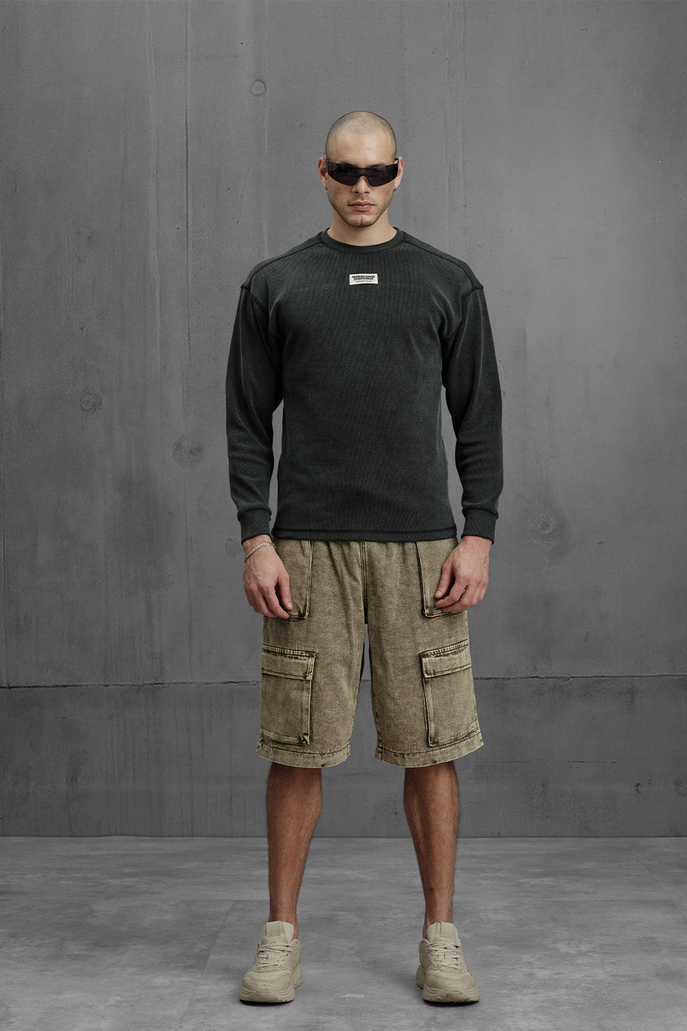 Charcoal Wash Long Sleeve T-shirt - BonkersCorner