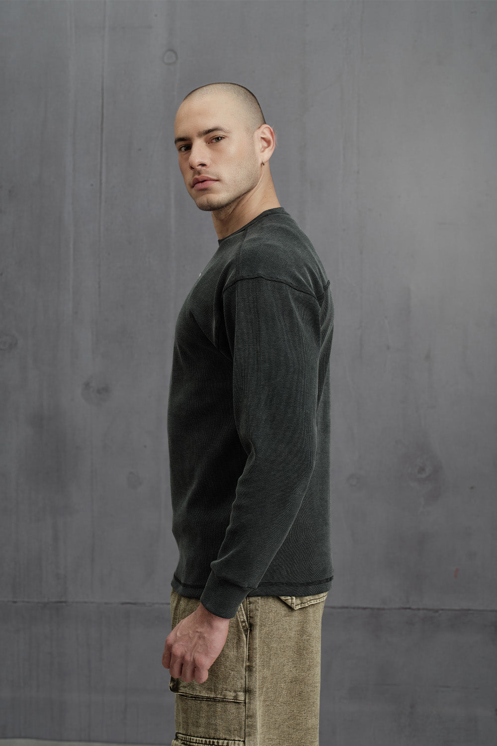 Charcoal Wash Long Sleeve T-shirt - BonkersCorner