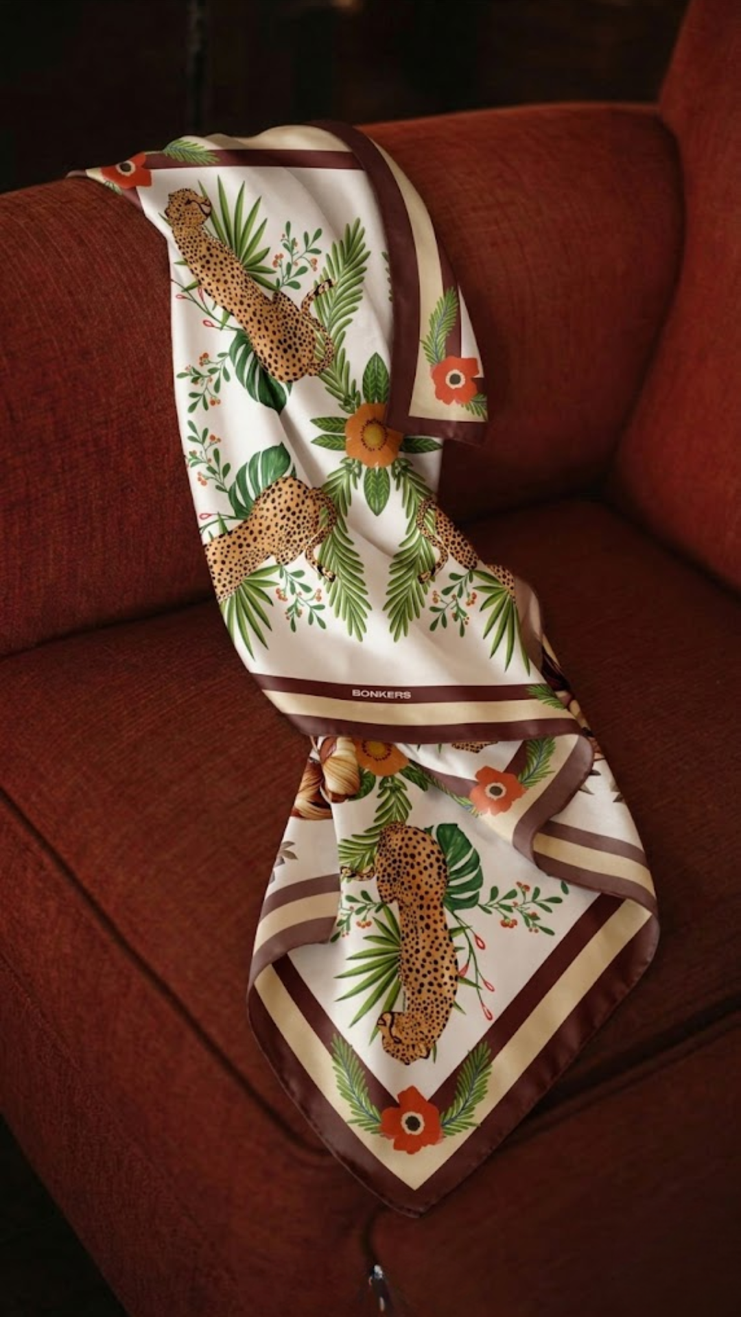 Cheetah Garden Scarf - BonkersCorner