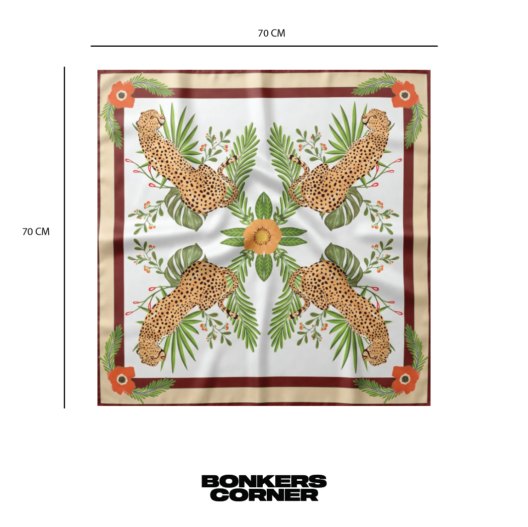Cheetah Garden Scarf - BonkersCorner