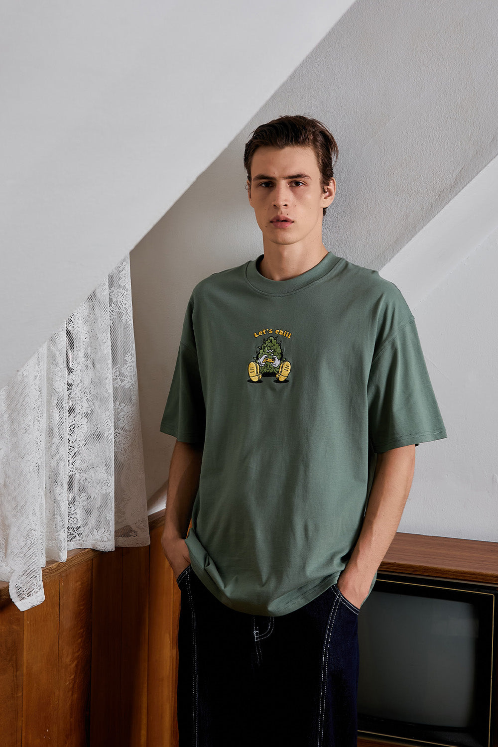 Chill Nugget Green Oversized T-shirt - BonkersCorner