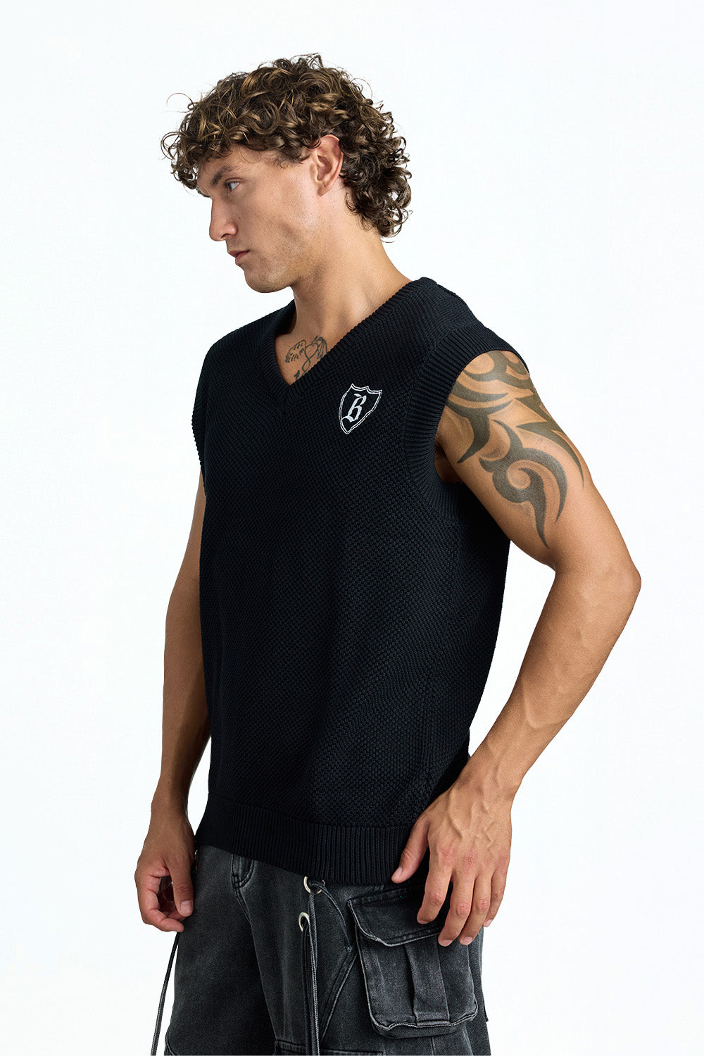 Classic Crest Knit Vest - BonkersCorner