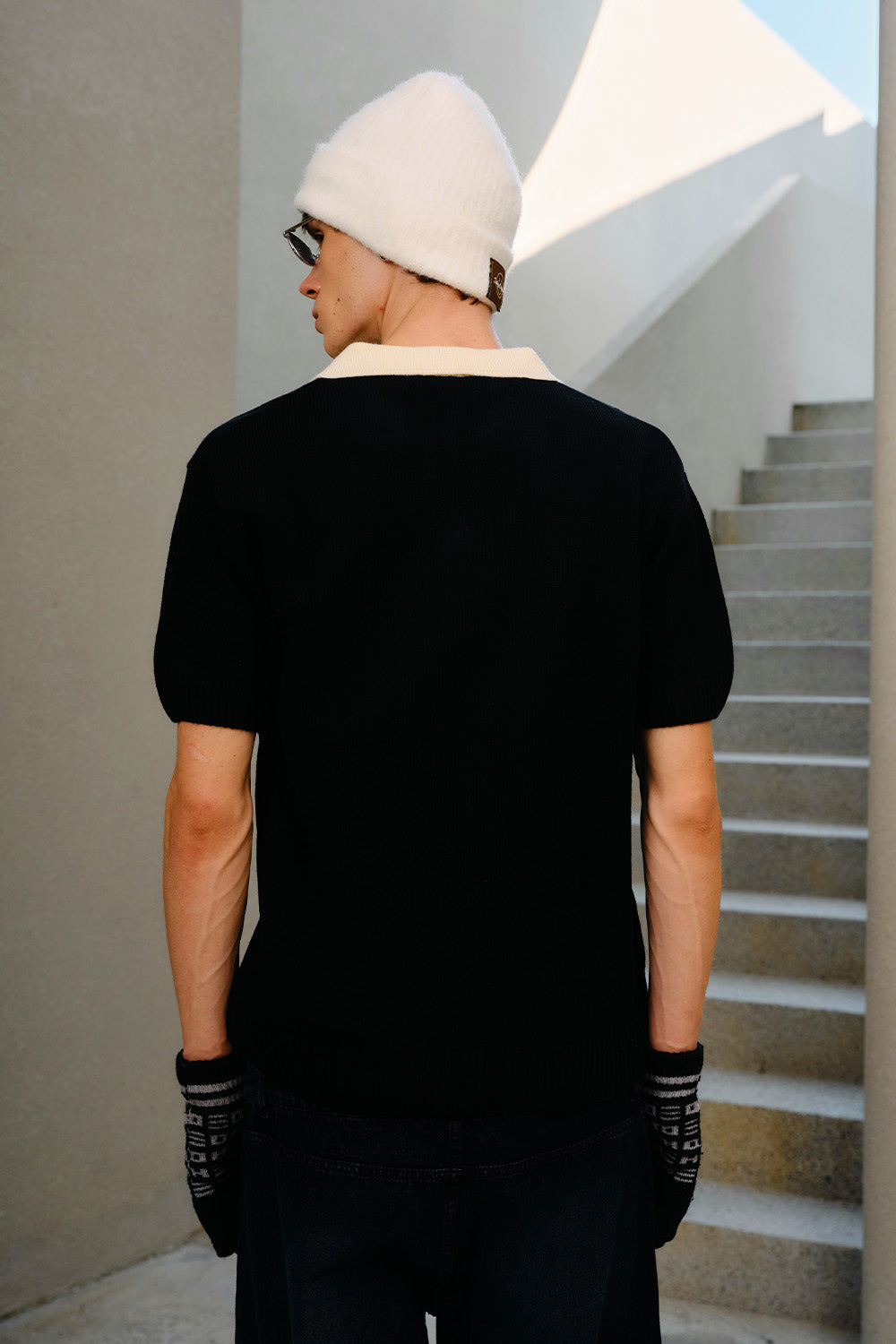 Clover Noir Knit Polo - BonkersCorner