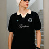 Clover Noir Knit Polo - BonkersCorner