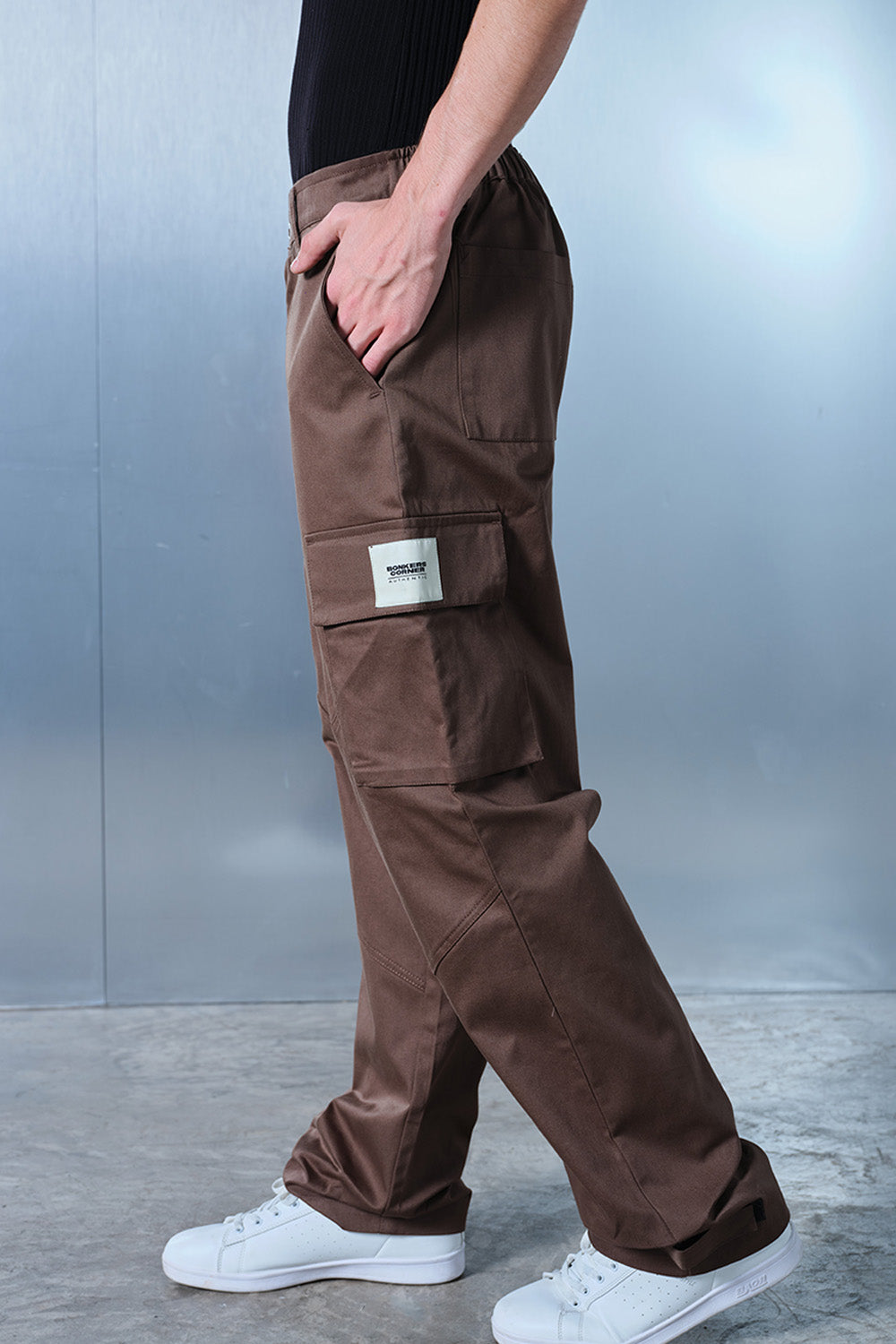 Chocolate Brown Cargo With Utility Pockets