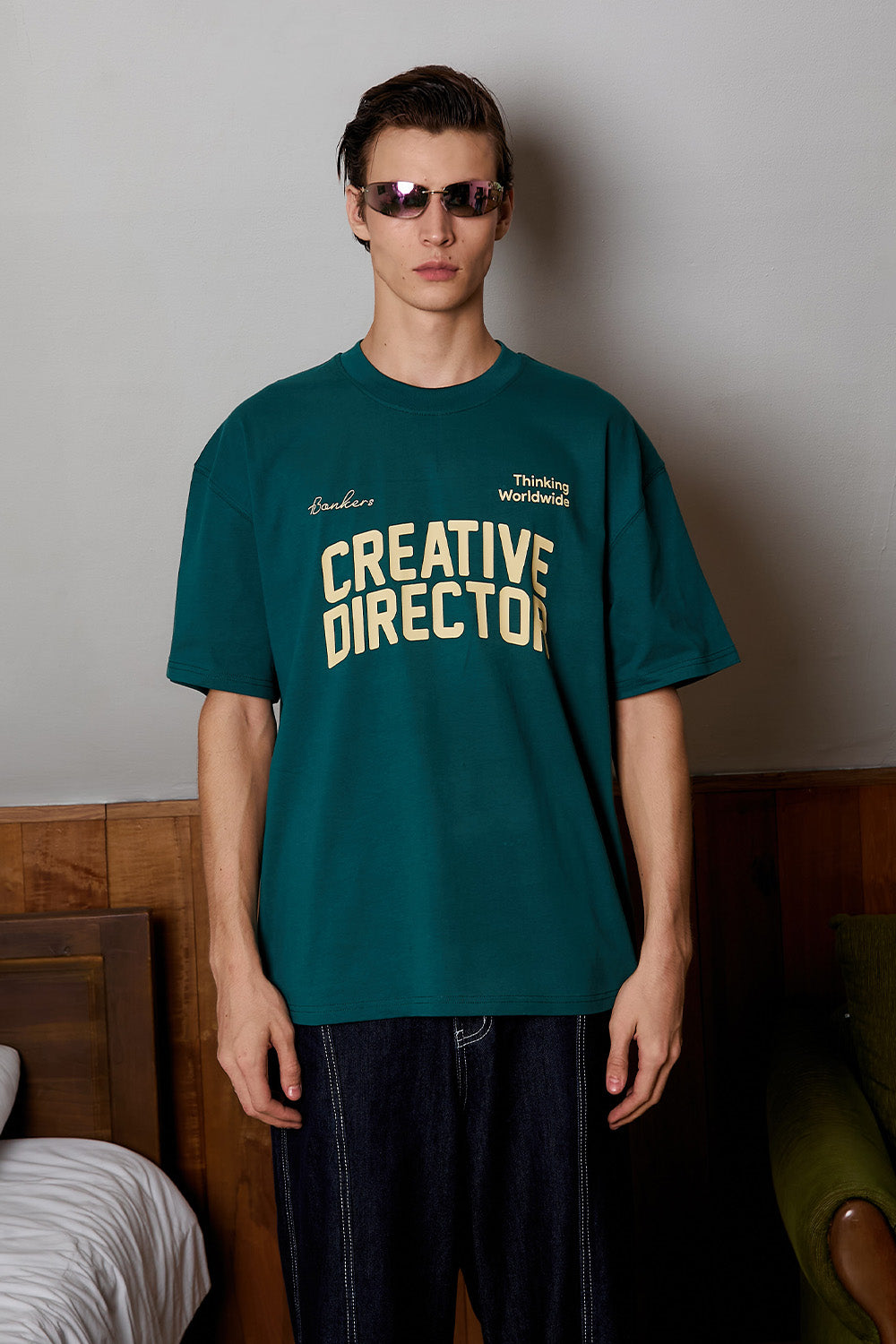 Creative Director Bottle Green Oversized T-shirt