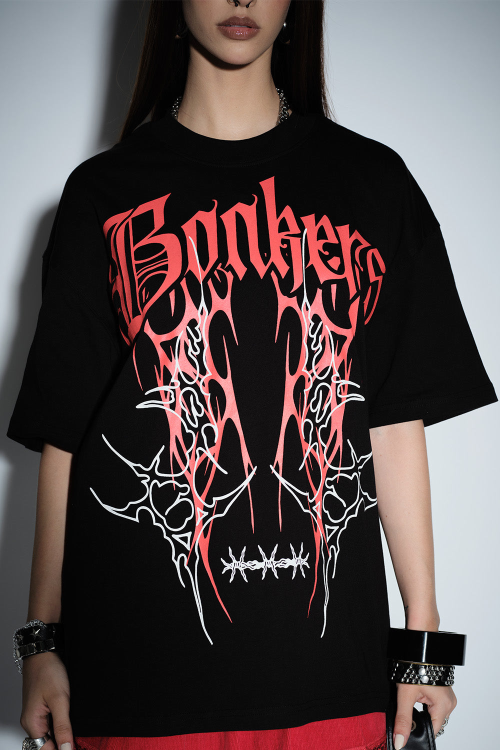 Crimson Thorns Oversized T-shirt - BonkersCorner