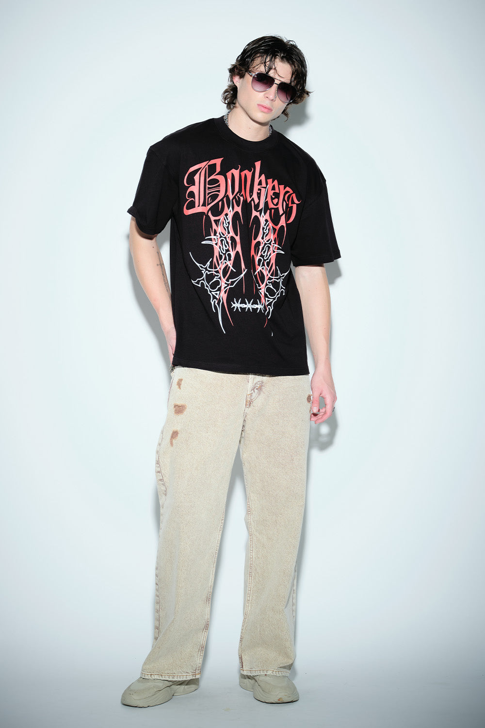 Crimson Thorns Oversized T-shirt - BonkersCorner