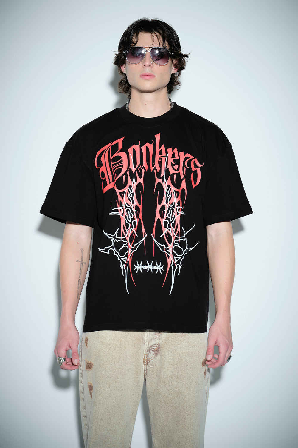 Crimson Thorns Oversized T-shirt - BonkersCorner
