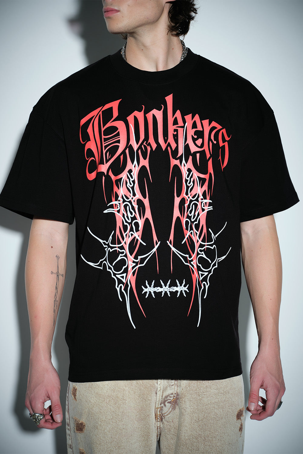 Crimson Thorns Oversized T-shirt - BonkersCorner