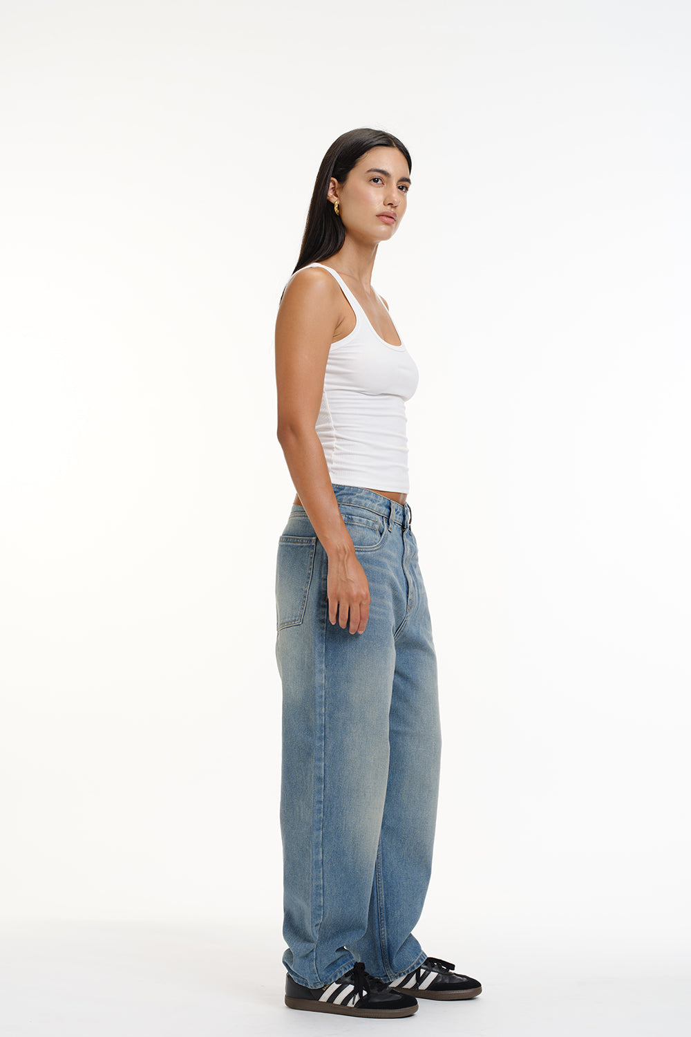 Crisp Blue Wide-Leg Jeans - BonkersCorner