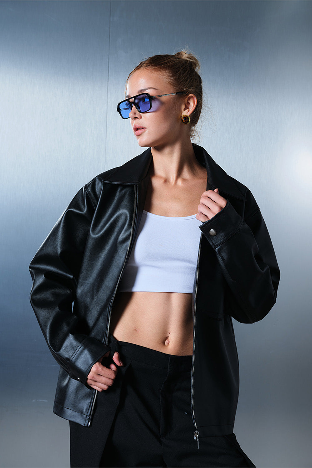 Dark Horse Black Leather Jacket - BonkersCorner