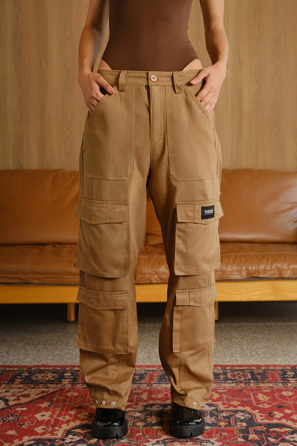 Dusty Brown 8 Pockets Cargo Pant - BonkersCorner