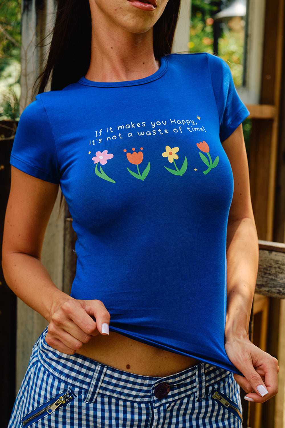 Joy Check Baby Tee - BonkersCorner