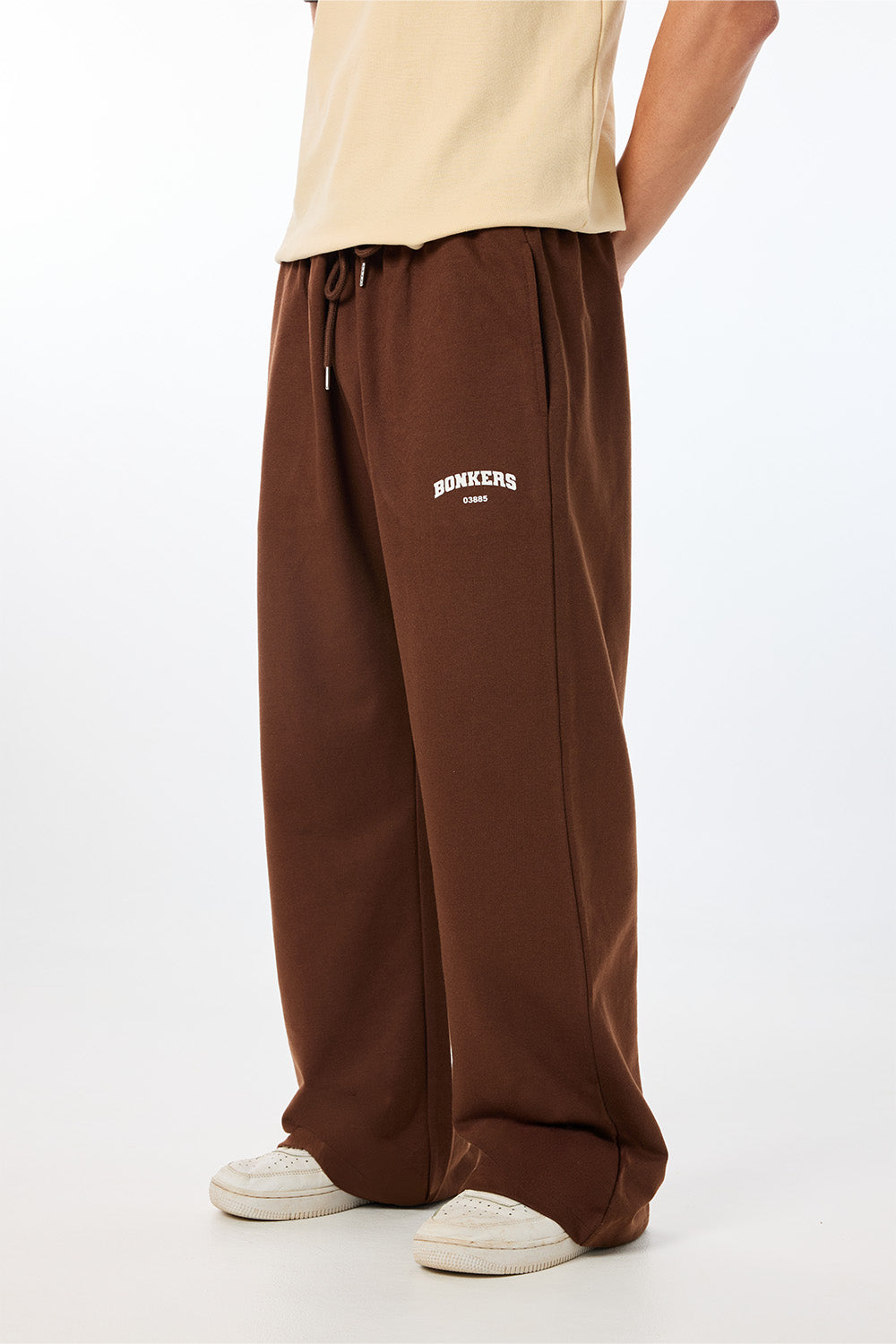 Espresso Brown Wide-Leg Sweatpants