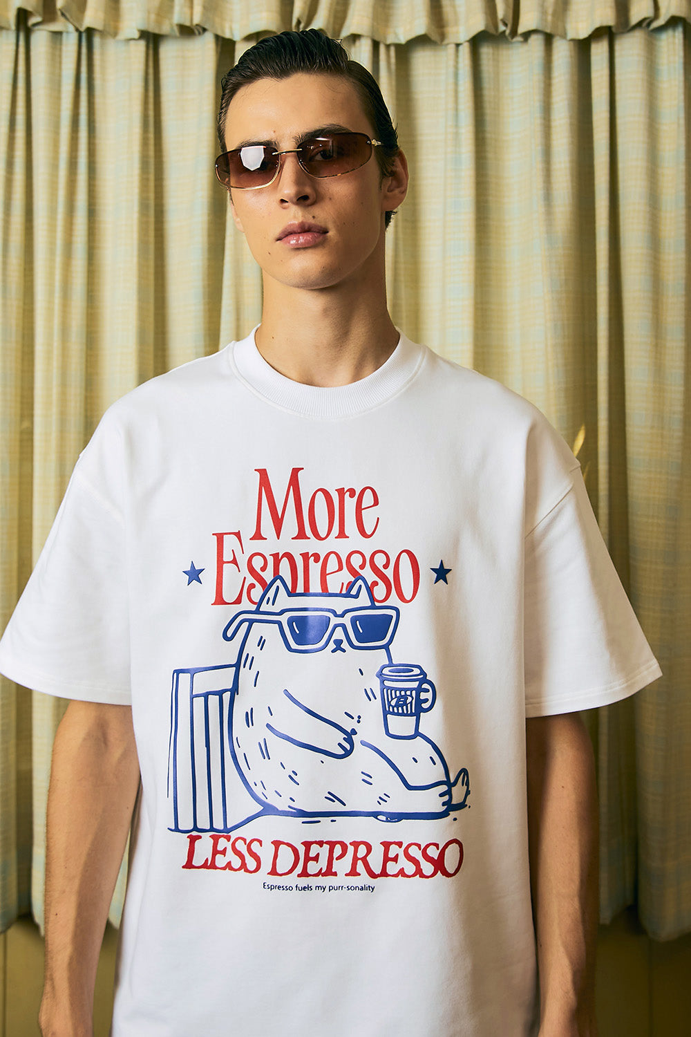 Espresso Depresso White Oversized T-shirt