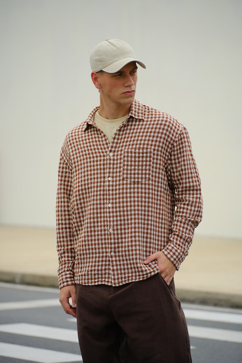 Espresso Grid Shirt