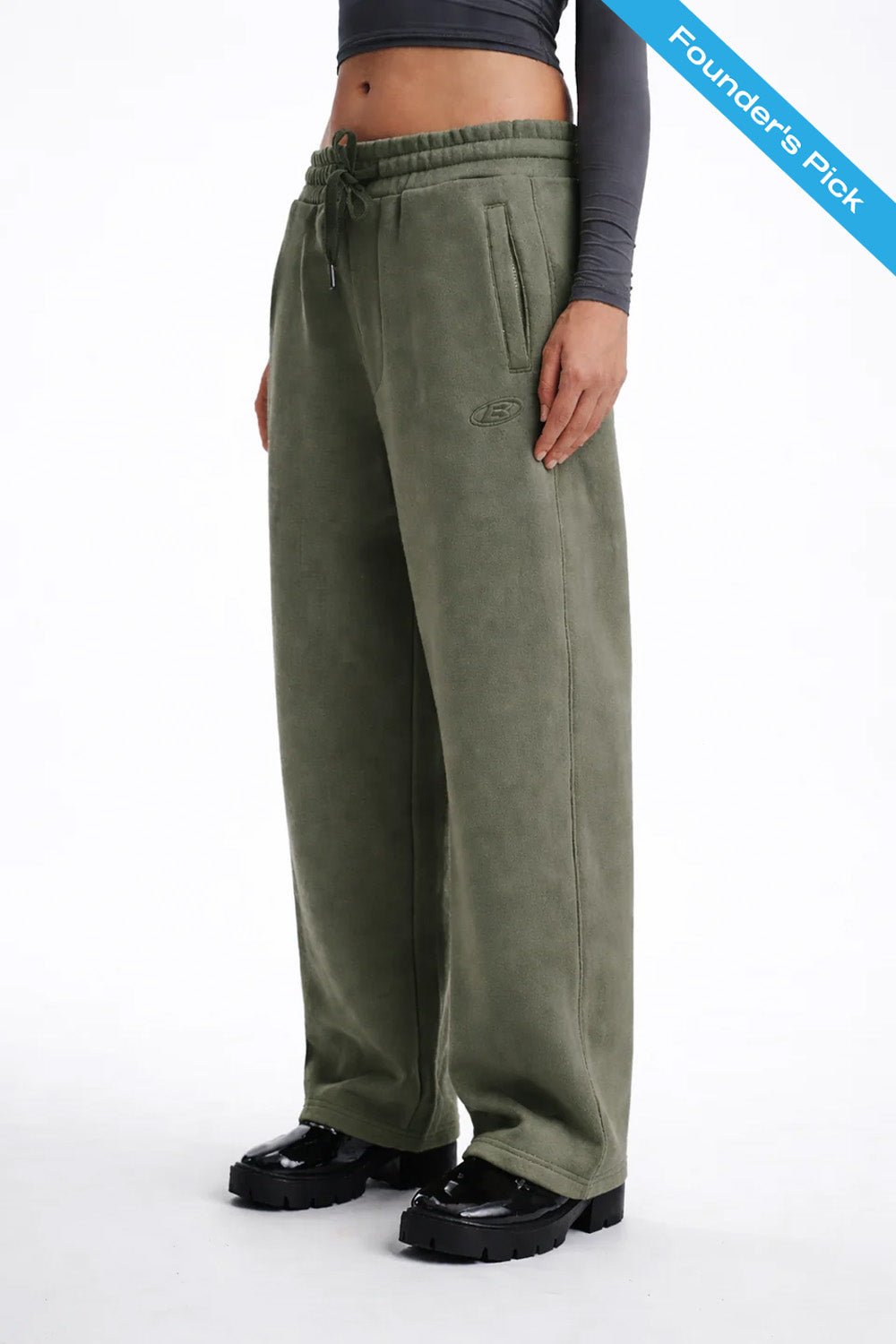 Faded Olive On The Go Joggers - BonkersCorner