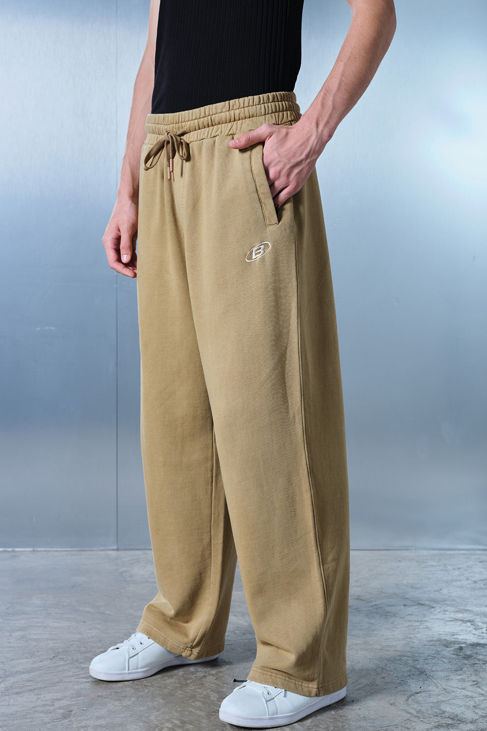 Faded Beige On The Go Joggers