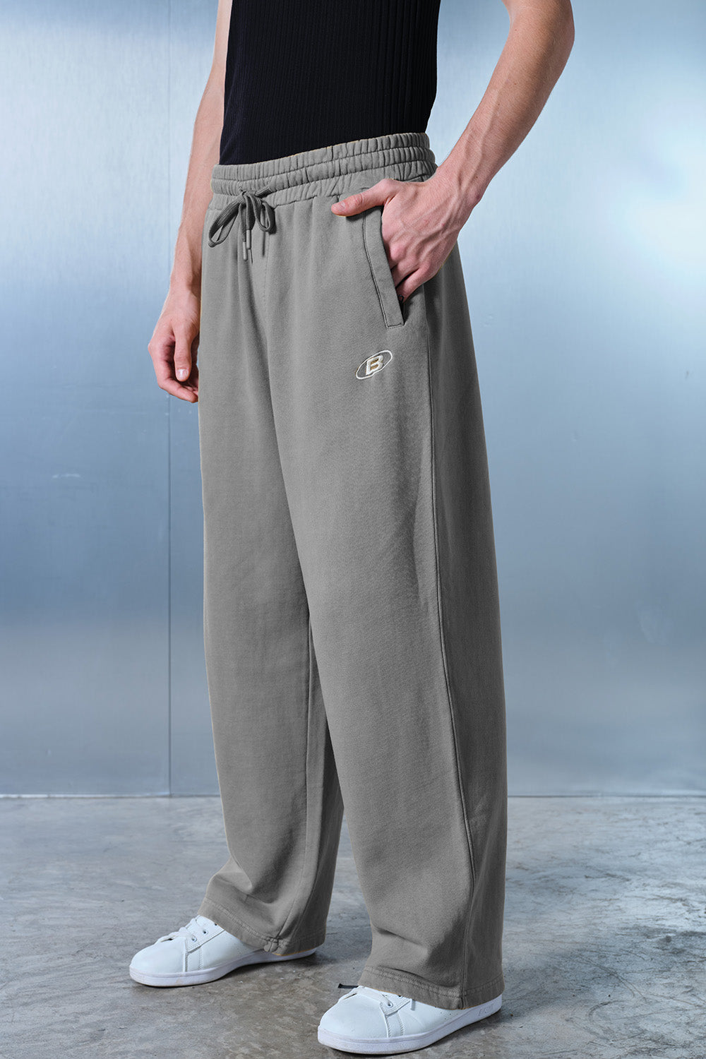 Faded Grey On The Go Joggers