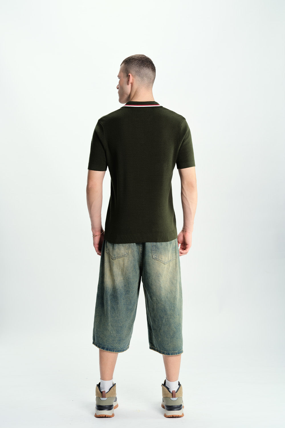 Field Olive Knit Polo - BonkersCorner