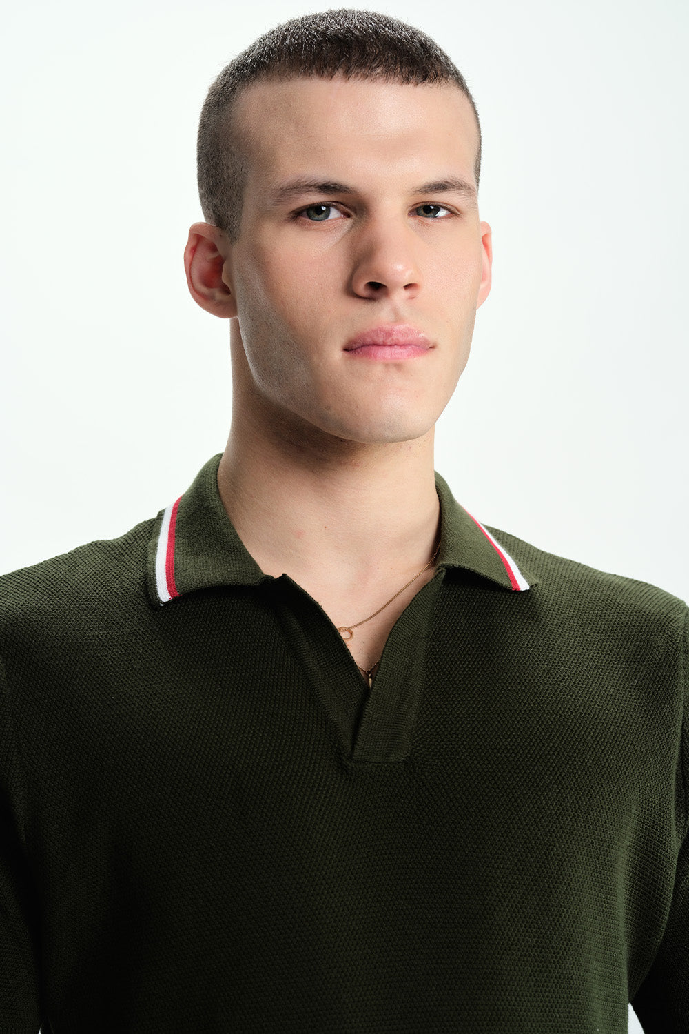 Field Olive Knit Polo - BonkersCorner