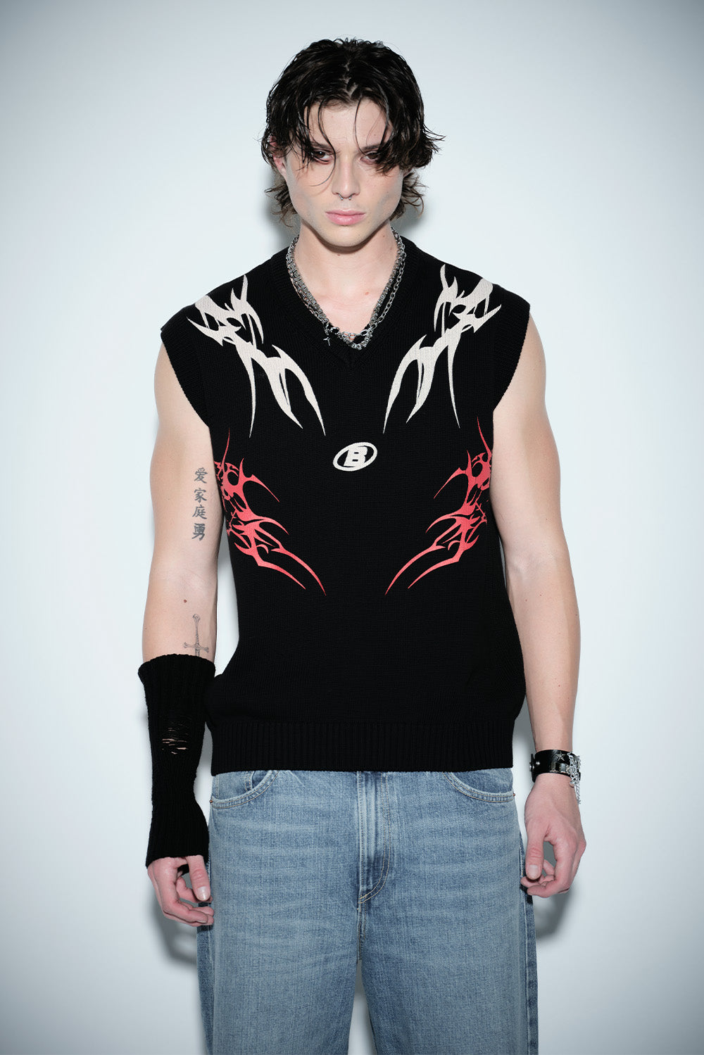 Firewave Knit Vest - BonkersCorner