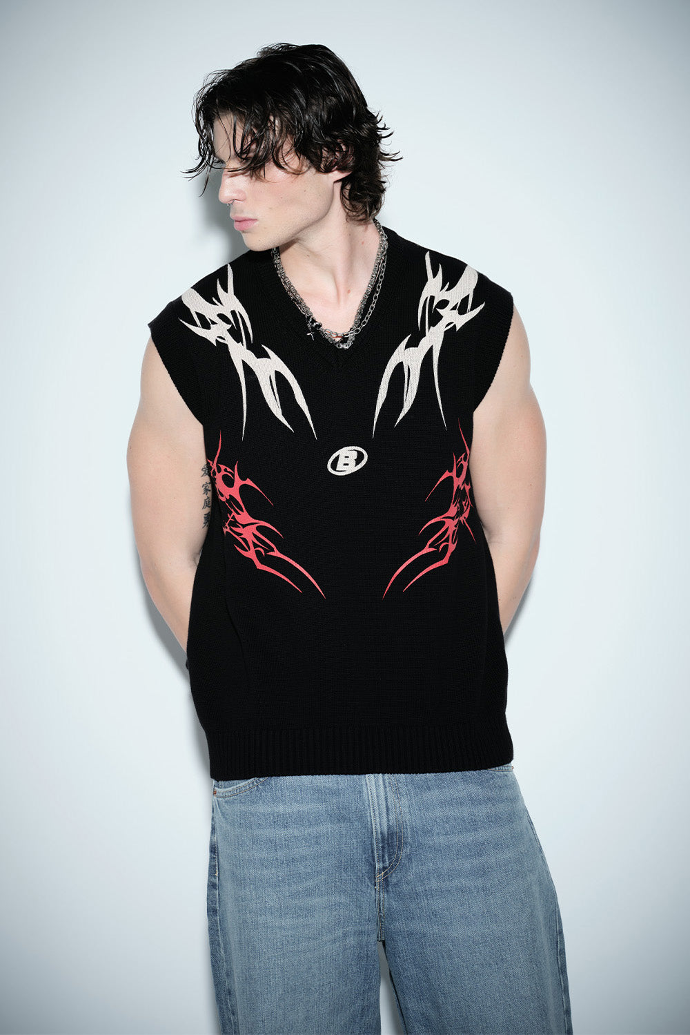 Firewave Knit Vest - BonkersCorner