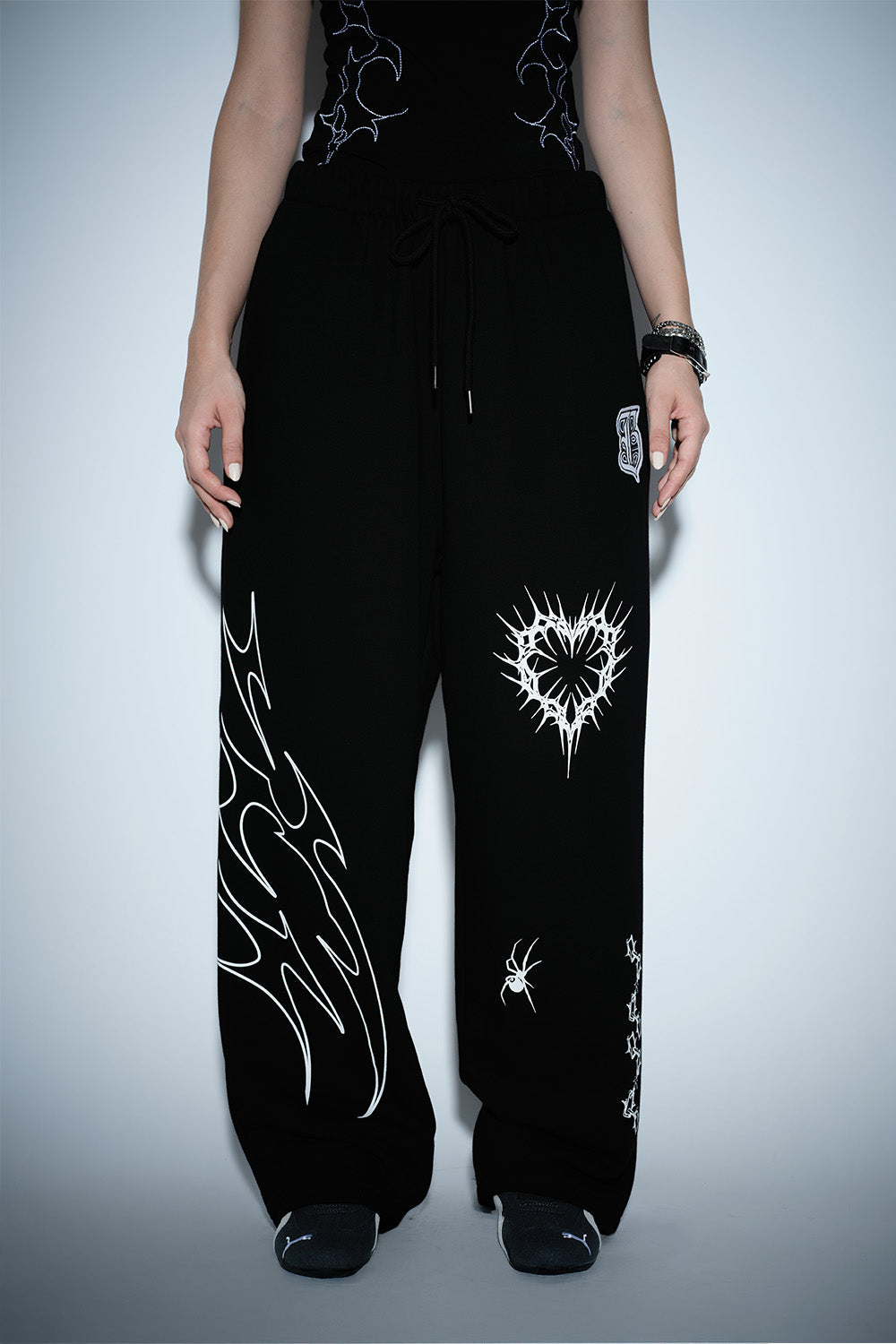 Flameheart Wide Leg Pants - BonkersCorner