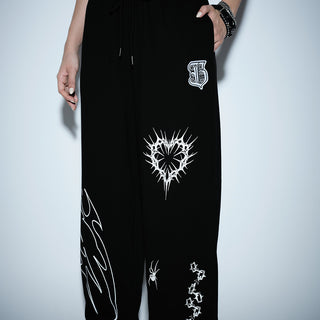 Flameheart Wide Leg Pants - BonkersCorner