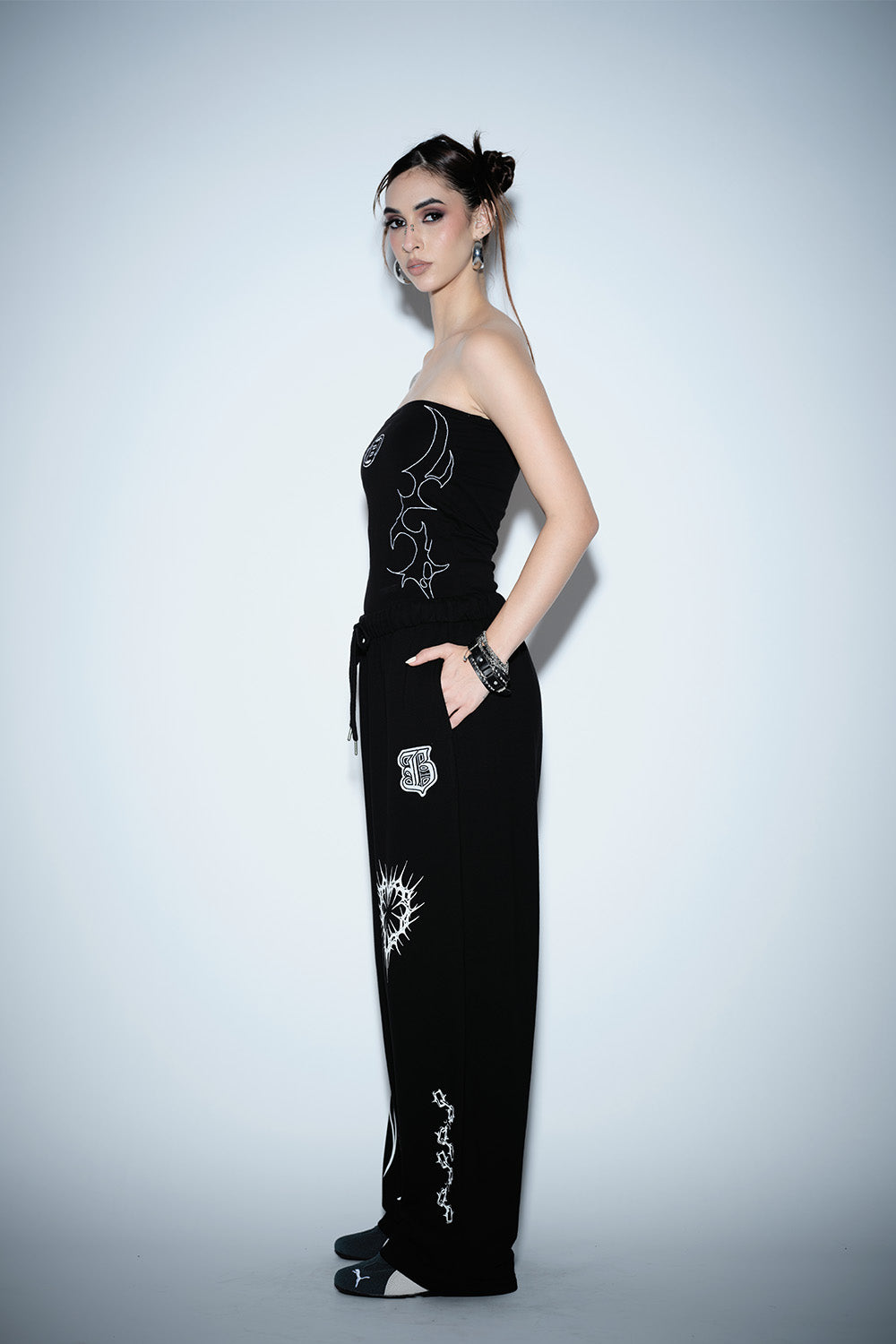 Flameheart Wide Leg Pants - BonkersCorner