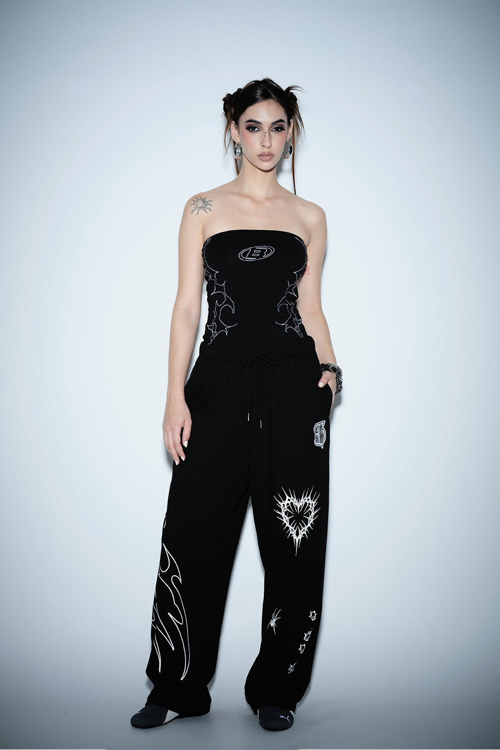 Flameheart Wide Leg Pants - BonkersCorner