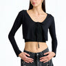 Front-Tie Long Sleeve Shrug - BonkersCorner